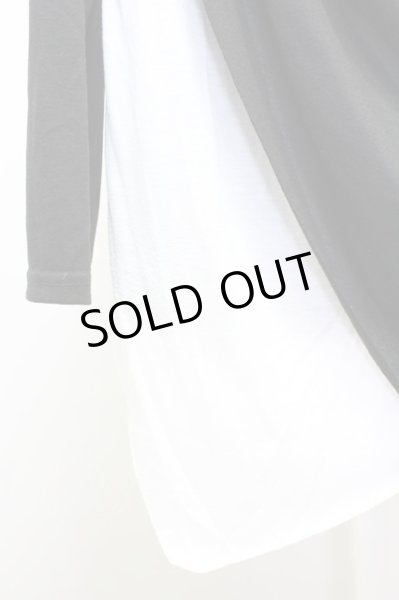 画像5: BERNINGS-SHO / ドレープレイヤードカットソー M ブラックｘホワイト T-25-07-25-006-BE-to-YM-ZT (5)