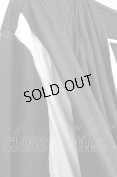 画像6: BERNINGS-SHO / ドレープレイヤードカットソー M ブラックｘホワイト T-25-07-25-006-BE-to-YM-ZT (6)