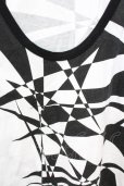 画像5: CIVARIZE / Thwartアシンメトリージオメトリック総柄タンクトップ 46 ブラックｘホワイト T-25-07-25-001-CI-to-YM-ZT