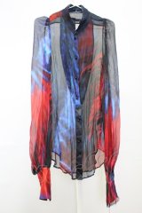 IFSIXWASNINE / TXS-4/W　インディアンフィッシュ バルーン袖シャツ 0（レディース） ブルーｘレッド T-25-07-25-009-IF-sh-YM-ZT