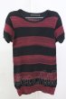 画像1: FUGA / Analysis ボーダー柄サマーニットTシャツ 44 レッド T-25-07-25-002-FU-ts-YM-ZT (1)