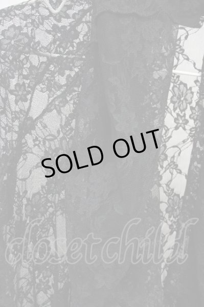 画像5: IFSIXWASNINE / WILD HORSE/MINI　総レースカーディガン 1 ブラック T-25-07-25-011-IF-to-YM-ZT056 (5)