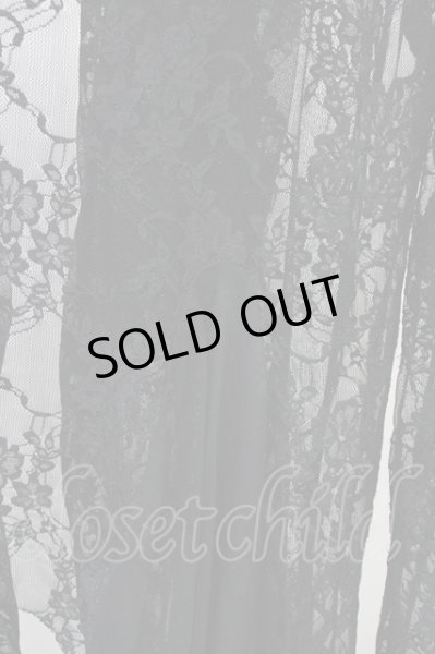 画像6: IFSIXWASNINE / WILD HORSE/MINI　総レースカーディガン 1 ブラック T-25-07-25-011-IF-to-YM-ZT056 (6)