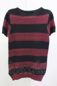 画像2: FUGA / Analysis ボーダー柄サマーニットTシャツ 44 レッド T-25-07-25-002-FU-ts-YM-ZT (2)