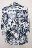 画像2: FUGA / ボタニカル七分袖シャツ 44 ホワイトｘブラック T-25-07-25-013-FU-sh-YM-ZT (2)