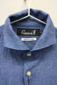 画像3: CavariA / 六部袖リネンシャツ 44 ブルー T-25-07-25-014-Ca-sh-YM-ZT