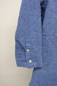 画像4: CavariA / 六部袖リネンシャツ 44 ブルー T-25-07-25-014-Ca-sh-YM-ZT