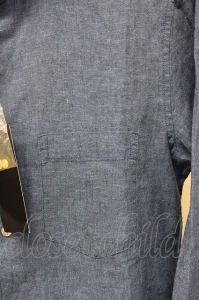 画像5: CavariA / 六部袖リネンシャツ 44 ブルー T-25-07-25-014-Ca-sh-YM-ZT073 (5)