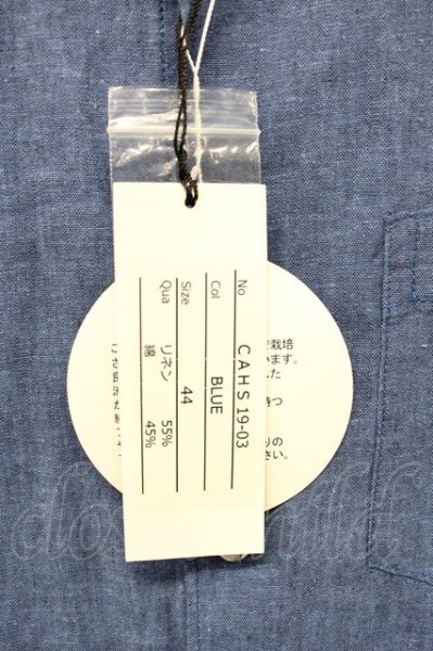 画像6: CavariA / 六部袖リネンシャツ 44 ブルー T-25-07-25-014-Ca-sh-YM-ZT073 (6)