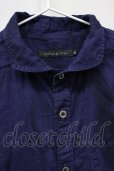 画像3: GOSTAR DE FUGA / ムラ染め加工コットンリネンシャツ 44 ネイビー T-25-07-25-015-GO-sh-YM-ZT