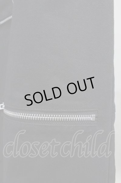 画像9: NO ID. / フラップZIPワイドパンツ 2 ブラック T-25-07-30-019-NO-pa-YM-ZT (9)