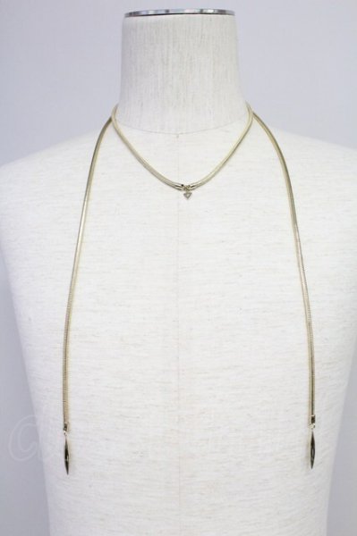 画像1: NO ID. / オーバルラリエットネックレス  ゴールド T-25-07-30-022-NO-ac-YM-ZT191 (1)