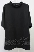 NO ID. / ドルマンスリーブモックネックTシャツ ONE ブラック T-25-07-30-004-NO-ts-YM-ZT