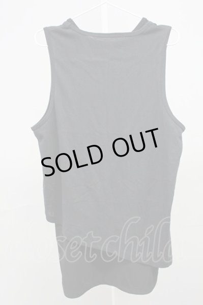 画像2: NO ID. BLACK / アシンメトリーレイヤードタンクトップ ONE ブラックｘブラック T-25-07-30-001-NO-to-YM-ZT (2)