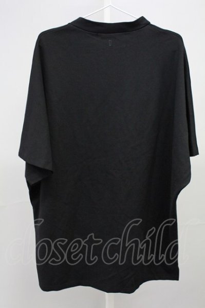 画像2: NO ID. / ドルマンスリーブモックネックTシャツ ONE ブラック T-25-07-30-004-NO-ts-YM-ZT186 (2)
