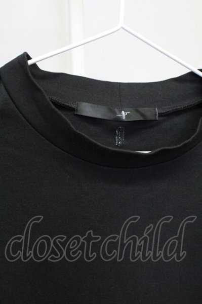 画像3: NO ID. / ドルマンスリーブモックネックTシャツ ONE ブラック T-25-07-30-004-NO-ts-YM-ZT186 (3)