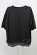 画像2: NO ID. BLACK /  レイヤードスラッシュZIP BIG Tシャツ ONE ブラックxグレー T-25-07-30-005-NO-to-YM-ZT185 (2)