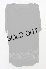 NO ID. / テレコラウンドC-N-T Tシャツ 2 ブラック T-25-07-30-006-NO-ts-YM-ZT