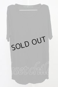 NO ID. / テレコラウンドC-N-T Tシャツ 2 ブラック T-25-07-30-006-NO-ts-YM-ZT