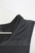 画像3: NO ID. BLACK / アシンメトリーレイヤードタンクトップ ONE ブラックｘブラック T-25-07-30-001-NO-to-YM-ZT