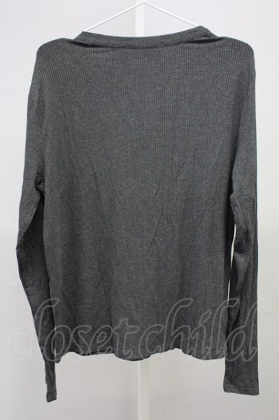 画像2: NO ID. / スリムフィットヘンリーカットソー 2 グレー T-25-07-30-009-NO-to-YM-ZT185 (2)