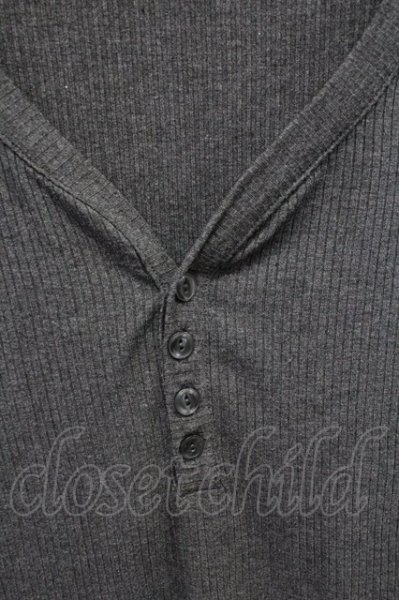 画像3: NO ID. / スリムフィットヘンリーカットソー 2 グレー T-25-07-30-009-NO-to-YM-ZT185 (3)