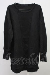 NO ID. BLACK / BIGガゼットプルオーバー ONE ブラック T-25-07-30-010-NO-to-YM-ZT185