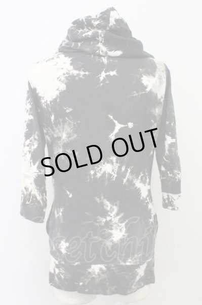 画像2: FUGA / タイダイブリーチ五分袖パーカー 44 ブラック T-25-07-30-011-FU-to-YM-ZT (2)