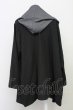 画像2: NO ID. BLACK / ドレープフードガウン ONE グレーxブラック T-25-07-30-012-NO-to-YM-ZT (2)