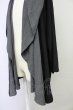 画像3: NO ID. BLACK / ドレープフードガウン ONE グレーxブラック T-25-07-30-012-NO-to-YM-ZT (3)