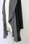 画像3: NO ID. BLACK / ドレープフードガウン ONE グレーｘブラック T-25-07-30-012-NO-to-YM-ZT (3)