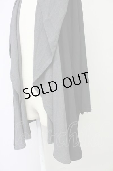 画像3: NO ID. BLACK / ドレープフードガウン ONE グレーxブラック T-25-07-30-012-NO-to-YM-ZT (3)