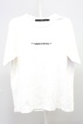 NO ID. / Two sides刺繍Tシャツ 1 ホワイト T-25-07-30-002-NO-ts-YM-ZT