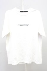 NO ID. / Two sides刺繍Tシャツ 1 ホワイト T-25-07-30-002-NO-ts-YM-ZT