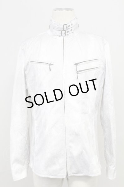 画像1: TORNADO MART / ヘアラインシングルライダースジャケット LL ホワイト T-25-07-30-013-TO-ja-YM-ZT (1)
