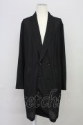 NO ID. / メッシュジャージーショールカラーガウン 1 ブラック T-25-07-30-014-NO-to-YM-ZT