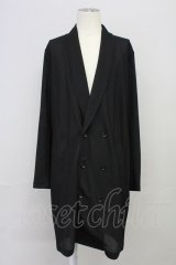 NO ID. / メッシュジャージーショールカラーガウン 1 ブラック T-25-07-30-014-NO-to-YM-ZT