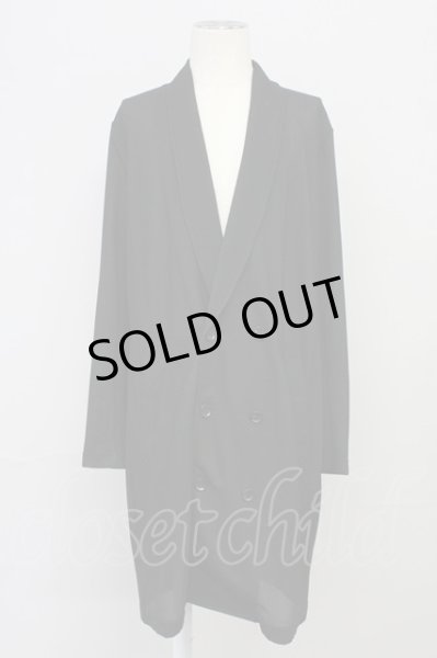 画像1: NO ID. / メッシュジャージーショールカラーガウン 1 ブラック T-25-07-30-014-NO-to-YM-ZT188 (1)