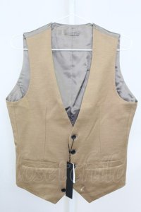 TORNADO MART / 綿麻ジレ ベスト S ダークベージュ T-25-08-06-001-TO-to-YM-ZT106