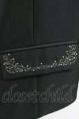 画像4: CIVARIZE / グリッターストライプ刺繍入りジレ　ベスト 46 ブラックｘシルバー T-25-08-06-002-CI-to-YM-ZT (4)