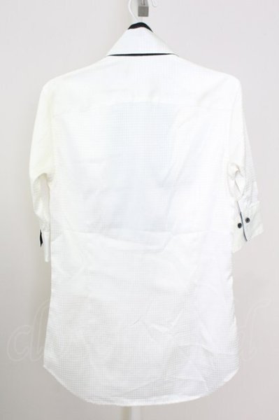 画像2: BUFFALO BOBS / シャドーアーガイルレイヤードSSシャツ 2 ホワイトｘブラック T-25-08-06-019-BU-sh-YM-ZT107 (2)