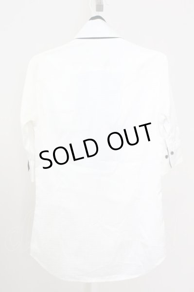 画像2: BUFFALO BOBS / シャドーアーガイルレイヤードSSシャツ 2 ホワイトｘブラック T-25-08-06-019-BU-sh-YM-ZT107 (2)