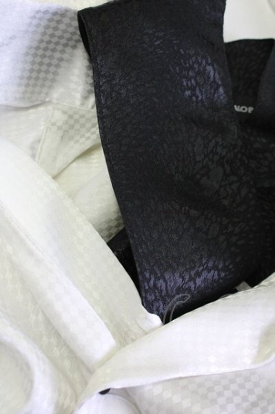 画像7: BUFFALO BOBS / シャドーアーガイルレイヤードSSシャツ 2 ホワイトｘブラック T-25-08-06-019-BU-sh-YM-ZT107 (7)