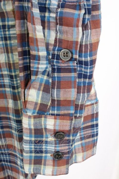 画像5: goa / チェックシャツ M ブラウン T-25-08-06-021-go-sh-YM-ZT107 (5)