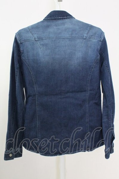 画像2: Zero by TORNADO MART / ハイパーストレッチデニムシャツ M インディゴ T-25-08-06-023-Ze-sh-YM-ZT107 (2)