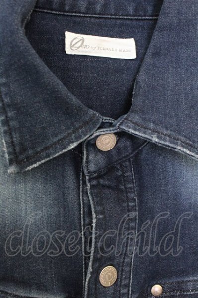 画像3: Zero by TORNADO MART / ハイパーストレッチデニムシャツ M インディゴ T-25-08-06-023-Ze-sh-YM-ZT107 (3)