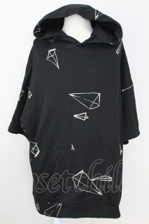 A.F ARTEFACT / PYRA PATTERN PRINT SWEAT 半袖パーカー 3 ベージュ O 