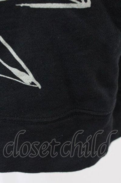 画像6: A.F ARTEFACT / PYRA PATTERN PRINT SWEAT HOODIE 半袖パーカー 2 ブラック T-25-08-06-026-A.-to-YM-ZT111 (6)