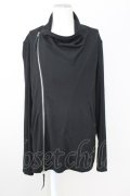KMRii / Rayon Jersey Dreap ライダースジャケット 3 ブラック T-25-08-06-028-KM-ja-YM-ZT110