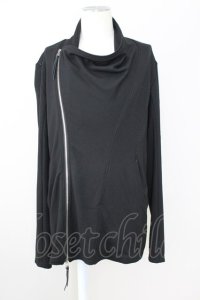KMRii / Rayon Jersey Dreap ライダースジャケット 3 ブラック T-25-08-06-028-KM-ja-YM-ZT110